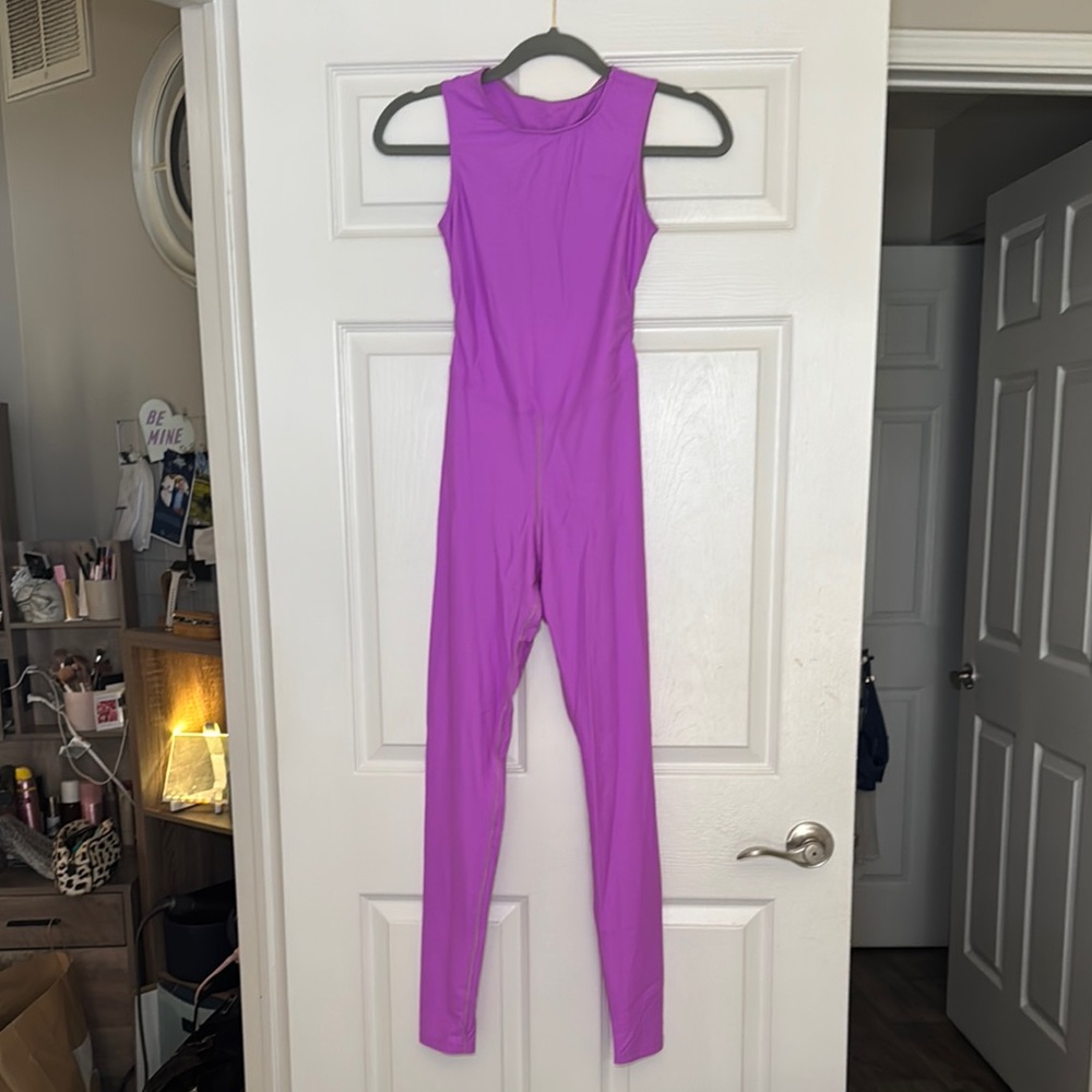 Purple Sleeveless Jumpsuit